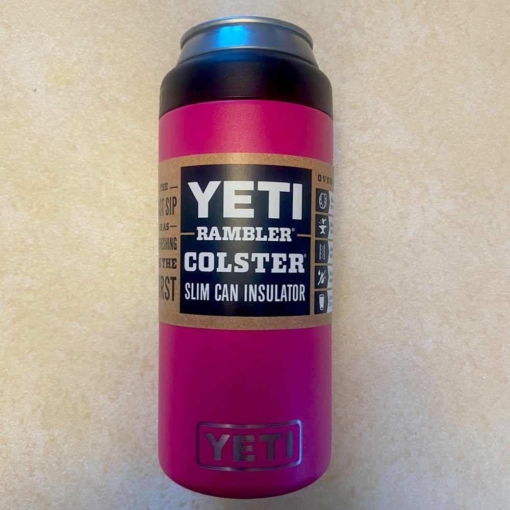 Yeti Rambler Slim Can Insulator in Prickly Pear Pink